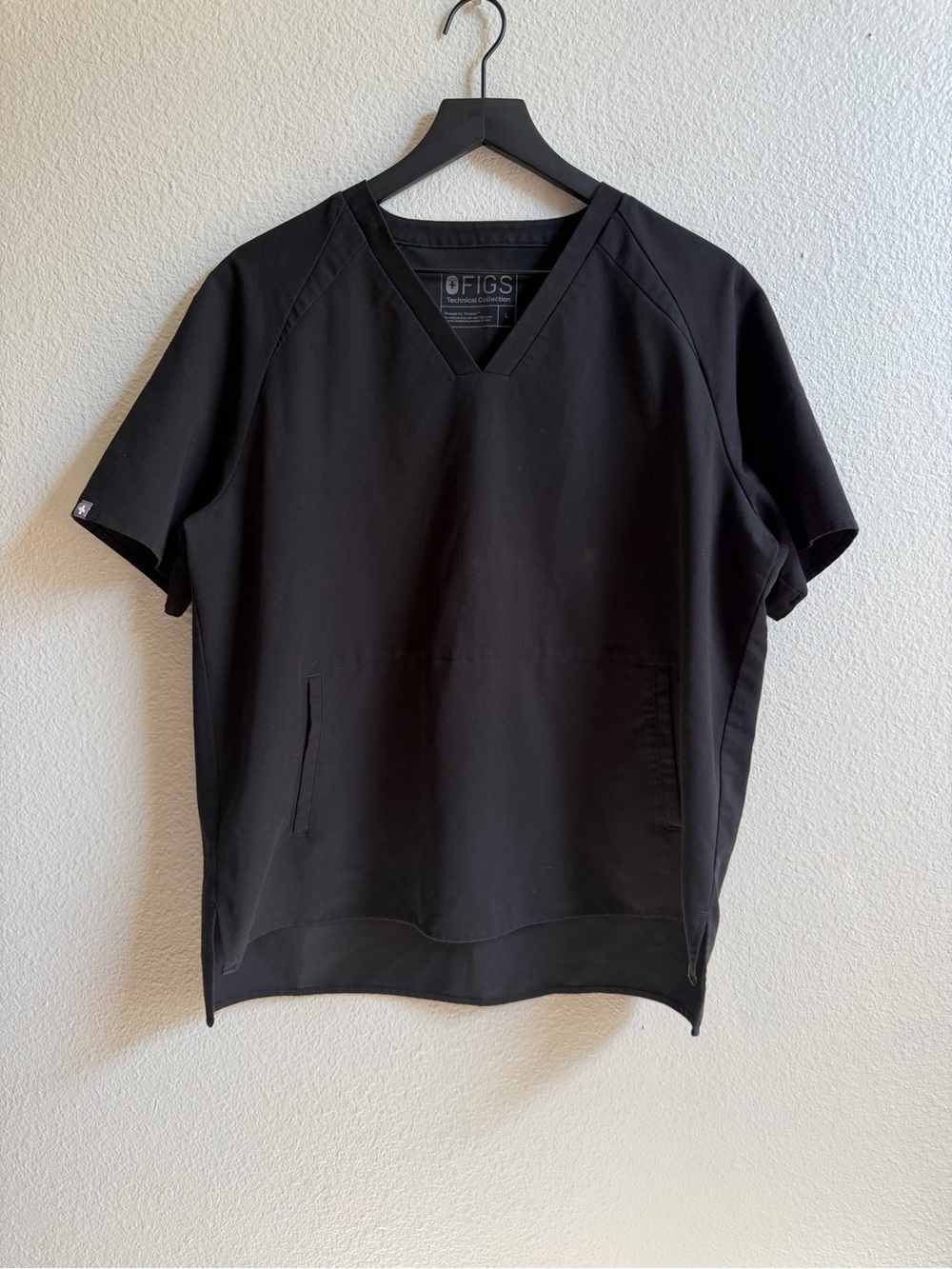 Figs Black Scrub Top Women’s Size Large